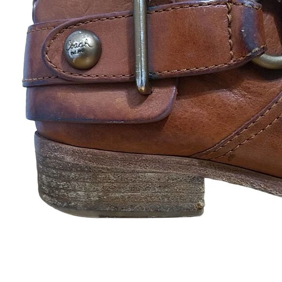 Coach VTG Natalie Brown leather harness tall Riding boots Women's 6B - Picture 10 of 15